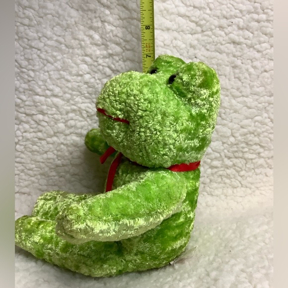 GANZ 10 inch Green Plush Frog Stuffed Animal Toy - Picture 5 of 5